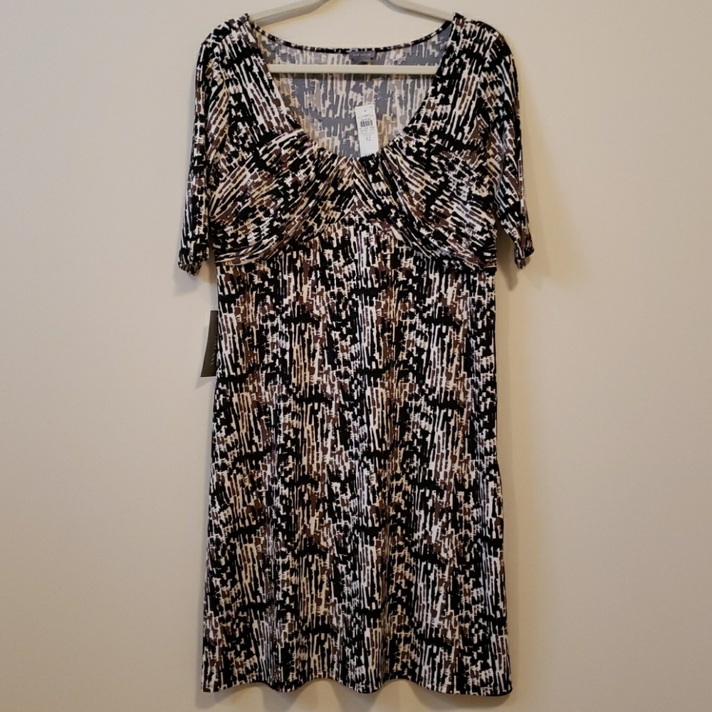 Ann Taylor Dress w/Ruched Bodice.  NWT. Knit